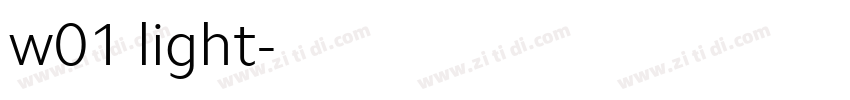 w01 light字体转换